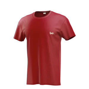 Camiseta vermelha com estampa discreta, ideal para criar um visual moderno e confortável. Perfeita para qualquer ocasião.