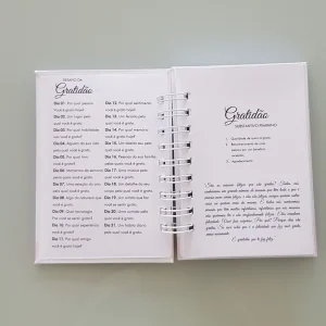 Diário da gratidão personalizado Ideias de brindes para promover a saúde mental no ambiente de trabalho 