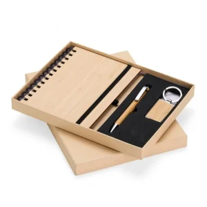 agenda personalizada kit bambu Reduza o churn: brindes como estratégia de retenção